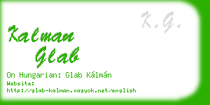 kalman glab business card